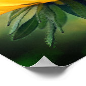 ドリーミーブラックアイドスーザンデイジーフラワー ポスター (角)