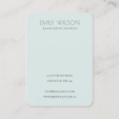 ドリーミーブルーアクアバタフライロゴネックレスディスプレイ 名刺 (裏面)