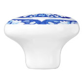 ドリーミーブルーウォーターカラーアカントゥスリーフデザイン セラミックノブ (側面)