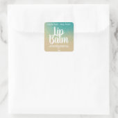 ドリーミーブルーグリッターオンクラフトリップバルムラベル スクエアシール (バッグ)