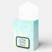 ドリーミーブルーパステルエレガントパーソナライズされた フェイバーボックス (オープン)