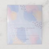 ドリーミーブルーパステルモダンアートズ結婚ズ プレイスカード (外部開封)