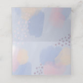 ドリーミーブルーパステルモダンアートズ結婚ズ プレイスカード (内部開封)