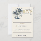 ドリーミーブルーパーム結婚の木 出欠カード (正面)
