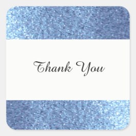 ドリーミーブルーフェイクグリッターサンキュー スクエアシール