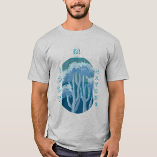 ドリーミーブルーフォレスト - 美しい自然のイラスト Tシャツ