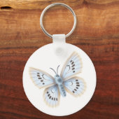 ドリーミーブルー淡い色のバタフライ鱗翅目 キーホルダー (正面)