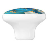 ドリーミーブルー、ティール(緑がかった色)、パール、金ゴールド セラミックノブ (側面)