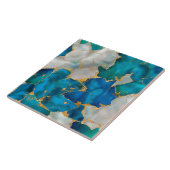 ドリーミーブルー、ティール(緑がかった色)、パール、金ゴールド タイル (側面)