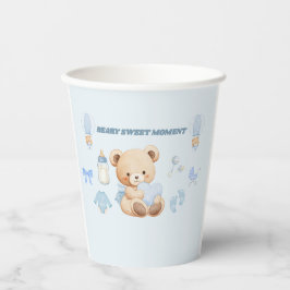 ドリーミーブルー 8OZ. ベアボーイ ベイビーシャワー ベアリー 紙コップ