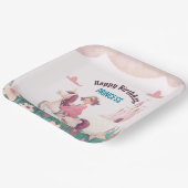 ドリーミープリンセスライディングユニコーンスクエア紙プレート ペーパープレート (傾斜あり)