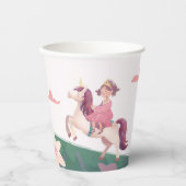 ドリーミープリンセスライディングユニコーン紙カップ 紙コップ (正面)