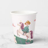 ドリーミープリンセスライディングユニコーン紙カップ 紙コップ (正面)