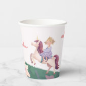 ドリーミープリンセスライディングユニコーン紙カップ 紙コップ (正面)