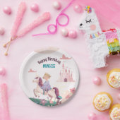 ドリーミープリンセスライディングユニコーン紙プレート ペーパープレート (パーティー)