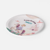 ドリーミープリンセスライディングユニコーン紙プレート ペーパープレート (アングル)