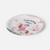 ドリーミープリンセスライディングユニコーン紙プレート ペーパープレート (アングル)