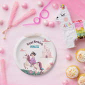 ドリーミープリンセスライディングユニコーン紙プレート ペーパープレート (パーティー)