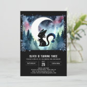 ドリーミープリント可能キャット誕生日 招待状 (スタンド正面)