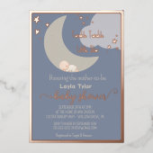 ドリーミーベビーバラ金ゴールドベビーシャワー 箔招待状 (正面)