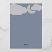 ドリーミーベビーバラ金ゴールドベビーシャワー 箔招待状 (裏面)