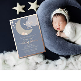 ドリーミーベビーバラ金ゴールドベビーシャワー 箔招待状