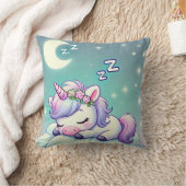 ドリーミーベビーユニコーン – 装飾枕 クッション (ブランケット)