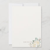 ドリーミーホワイトウィンターフローラベビーシャワー招待状 セーブザデート (裏面)