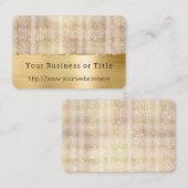 ドリーミーホワイトグリジー金ゴールドスパークル 名刺 (正面/裏面)