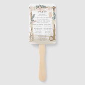 ドリーミーボヘミアンビーチ結婚式プログラム ハンドファン (裏面)