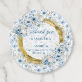 ドリーミーボヘミアンライトブルー金ゴールド結婚ズギフトラベル フェイバータグ (裏面)