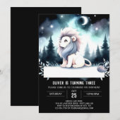 ドリーミーボホーライオン誕生日 招待状 (正面/裏面)