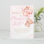 ドリーミーボホ赤面ピンクウォーターカラーフローラ紙 招待状 (スタンド正面)