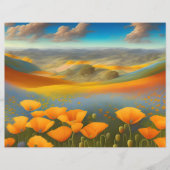 ドリーミーポピーズデジタルアートスクラップブック紙 (正面)