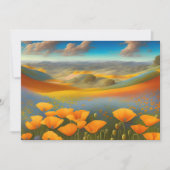 ドリーミーポピーDigital Artフラットグリーティングカード (正面)