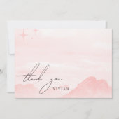 ドリーミーマウンテンウォーターカラー空白のサンキューカード サンキューカード (正面)