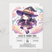 ドリーミーマジカルウィザード誕生日 招待状 (正面/裏面)