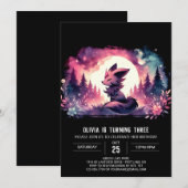 ドリーミーマジカルウルフ誕生日 招待状 (正面/裏面)