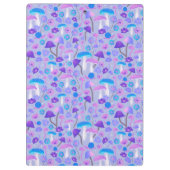 ドリーミーマッシュルーム&フラワーパープルターコイズ クリップボード (裏面)