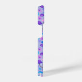 ドリーミーマッシュルーム&フラワーパープルターコイズ iPhoneケース (右側面)