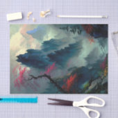 ドリーミーミスティマウンテンランドスケープティッシュペーパー 薄葉紙 (クラフト)