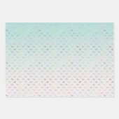 ドリーミーミントアクアパープルピンクドラゴンフライ ラッピングペーパーシート (正面3)