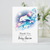 ドリーミーモダンドルフィンベビーシャワー サンキューカード (スタンド正面)