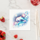 ドリーミーモダンドルフィンベビーシャワー スタンダードカクテルナプキン (インサイチュ)