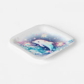 ドリーミーモダンドルフィンベビーシャワー ペーパープレート (傾斜あり)