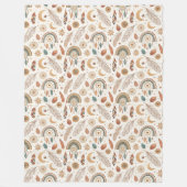 ドリーミーモダンボホレインボーソフトミュート色 フリースブランケット (正面)