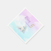 ドリーミーユニコーンガールバースデーパーティナプキンス スタンダードカクテルナプキン (角)