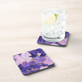 ドリーミーラベンダーアルコールインクと金ゴールド コースター (右側)