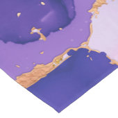 ドリーミーラベンダーアルコールインクと金ゴールド ショートテーブルランナー (コーナー)