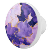 ドリーミーラベンダーアルコールインクと金ゴールド セラミックノブ (右)